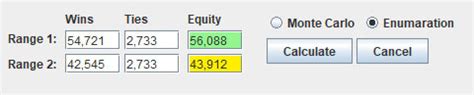 Omaha Equity Calculator.